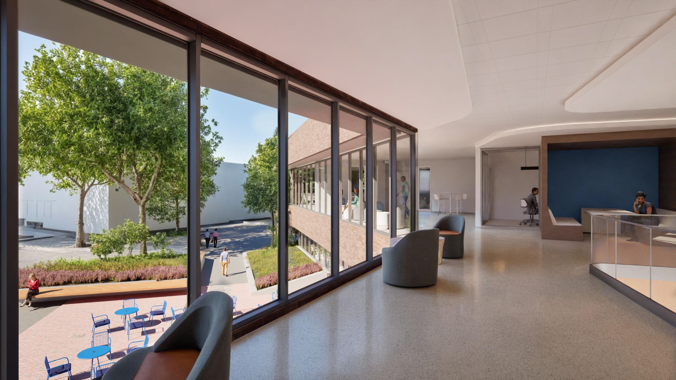 rendering of Franklin hall lobby